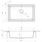Deante Corda zlewozmywak granitowy 80x50 cm szary metalik ZQA S10D
