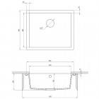 Deante Corda zlewozmywak granitowy 55x46 cm antracyt metalik ZQA T10C
