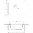Deante Corda Flush zlewozmywak granitowy 55x46 cm grafitowy metalik ZQA G10F