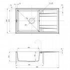 Deante Eridan zlewozmywak granitowy 86x50 cm odwracalny alabaster ZQE A113