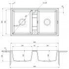 Deante Eridan zlewozmywak granitowy 86x50 cm alabaster ZQE A203