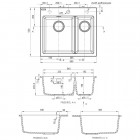 Deante Eridan zlewozmywak granitowy 60x52 cm antracyt metalik ZQE T503