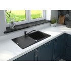 Deante Evora zlewozmywak 1-komorowy z ociekaczem grafitowy ZQJ 2113