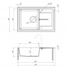 Deante Leda zlewozmywak granitowy 67x44 cm beżowy ZRD 5113
