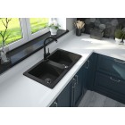 Deante Zorba Zlewozmywak 2-komorowy bez ociekacza grafitowy ZQZ 2203