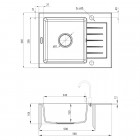 Deante Zorba zlewozmywak granitowy 58x44 cm beżowy ZQZ 511A