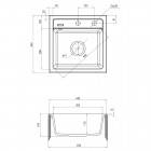 Deante Zorba zlewozmywak granitowy 44x44 cm grafitowy metalik ZQZ G103