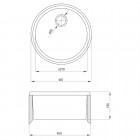 Deante Lusitano zlewozmywak ceramiczny 44,5 cm biały ZCL 680N