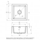 Deante Sabor zlewozmywak ceramiczny 45x47,8 cm biały ZCB 6103