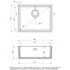 Deante Sabor zlewozmywak ceramiczny 59,5x47,5 cm biały ZCB 610K