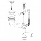 Deante Space Saver Lux syfon do zlewozmywaków granitowych chrom ZXY 9915