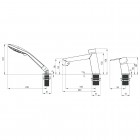Deante Agawa bateria wannowa 3-otworowa chrom BQG 013M