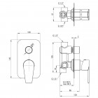 Deante Agawa bateria wannowo-prysznicowa podtynkowa chrom BQG 045P
