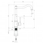 Deante Tamizo bateria zlewozmywakowa titanium BQT D63M
