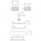 Deante Magnetic zestaw akcesoriów stal szczotkowana ZZMK011O