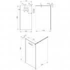 Deante Mokko ścianka wolnostojąca Walk-in 100 cm czarny mat KQM N30P