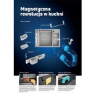 Deante Magnetic zlewozmywak granitowy magnetyczny 69x50 cm grafitowy metalik ZRM G503