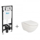 Roca Hebe zestaw podtynkowy + miska WC RImless z deską wolnoopadającą Slim A893104741