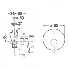 Roca Malva bateria wannowo-prysznicowa podtynkowa chrom A5063BC00