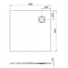 Roca Hebe brodzik kwadratowy kompozytowy 90x90 cm biały AP70338438401100