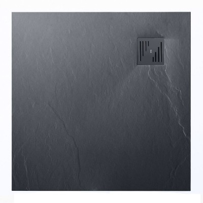 Roca Hebe brodzik kwadratowy kompozytowy 90x90 cm szary łupek AP70338438401200