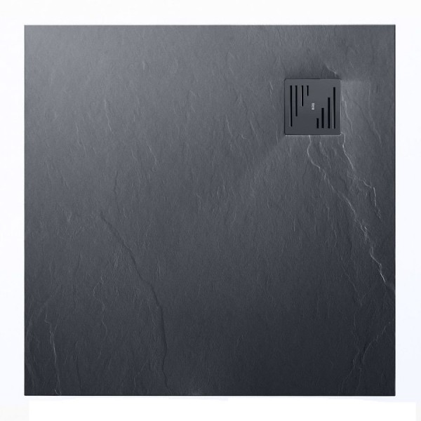 Roca Hebe brodzik kwadratowy kompozytowy 90x90 cm szary łupek AP70338438401200