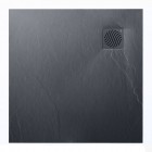 Roca Hebe brodzik kwadratowy kompozytowy 90x90 cm szary łupek AP70338438401200
