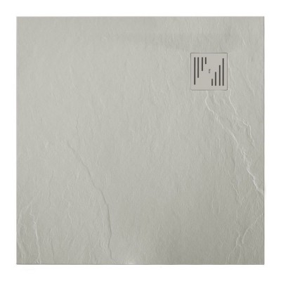 Roca Hebe brodzik kwadratowy kompozytowy 90x90 cm szary cement AP70338438401300