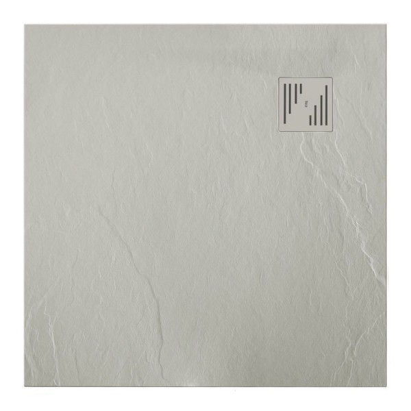 Roca Hebe brodzik kwadratowy kompozytowy 90x90 cm szary cement AP70338438401300
