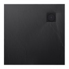 Roca Hebe brodzik kwadratowy kompozytowy 90x90 cm czarny AP70338438401400