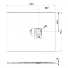 Roca Hebe brodzik prostokątny kompozytowy 80x100 cm biały AP7033E832001100