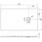 Roca Hebe brodzik prostokątny kompozytowy 80x140 cm biały AP70357832001100