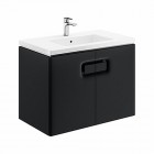 Koło Twins szafka podumywalkowa wisząca 80x57x46 cm z drzwiami czarny mat 89549000
