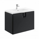Koło Twins szafka podumywalkowa wisząca 80x57x46 cm z 1 szufladą czarny mat 89552000