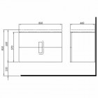 Koło Twins szafka podumywalkowa wisząca 80x57x46 cm z 2 szufladami