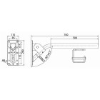 Koło Lehnen Evolution poręcz uchylna 70 cm z uchwytem papieru toaletowego L30412001
