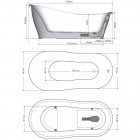 Balexim Baltica wanna wolnostojąca 170 cm