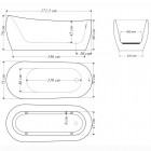 Balexim Limea wanna wolnostojąca 171,5 cm