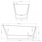 Balexim Lena wanna wolnostojąca 160 cm