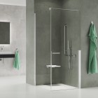 Sanswiss Solino M kabina prysznicowa kwadratowa 80 cm prawa SOM1D0805007+SOMT10805007