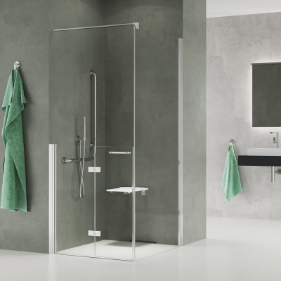 Sanswiss Solino M kabina prysznicowa kwadratowa 80 cm lewa SOMF1G0805007+SOMT10805007