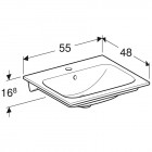 Koło Nova Pro Premium umywalka 55x48 cm z otworem 501.009.00.1