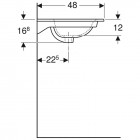 Koło Nova Pro Premium umywalka 55x48 cm z otworem 501.009.00.1
