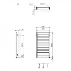 Terma Vivo grzejnik łazienkowy 139x50 cm czarny mat WZVON139050K9M5S8