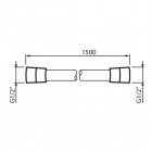 Vedo Wąż prysznicowy 150 cm czarny mat VSN6104/CZ/150