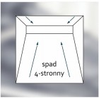 Schedpol Base brodzik podpłytkowy 4-spadowy 90x120 cm z rusztem do zabudowy krótki bok 10011/OLKB