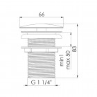 Steinberg seria 100 korek do umywalki bez przelewu chrom 100 1693
