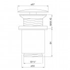 Steinberg seria 100 korek do umywalki klik klak chrom 100 1691