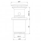 Steinberg seria 100 korek klik klak do umywalki z przelewem chrom 100 1692