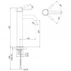 Steinberg seria 100 bateria umywalkowa wysoka bez korka automatycznego chrom 100 1700